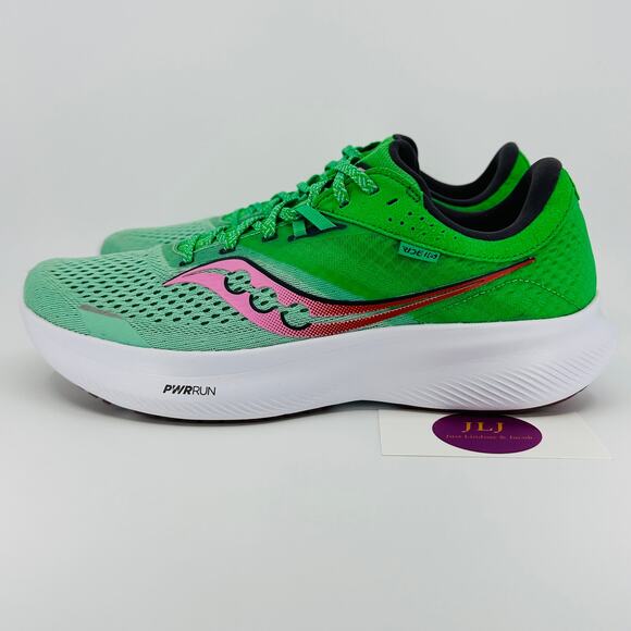 Saucony Women's Ride 16 'Sprig Peony' Green Running Shoes S10830-25 Size 10 - Picture 5 of 11